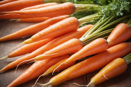 沃土馈赠，橙色喜悦 新鲜胡萝卜的摄影艺术